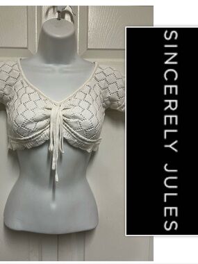 Sincerely Jules Coquette Whimsical Crochet Crop Top
